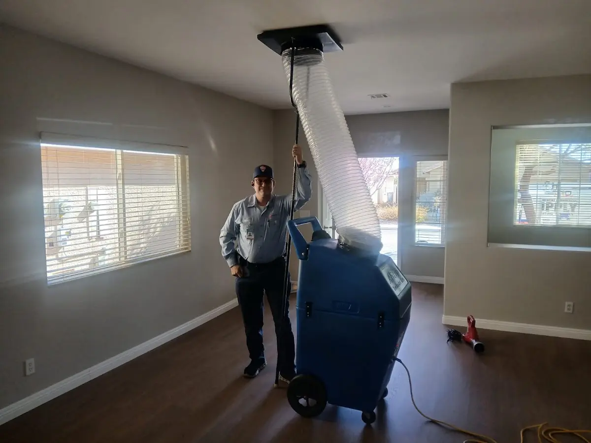 Professional Dryer Vent Cleaning work inside a Plano home